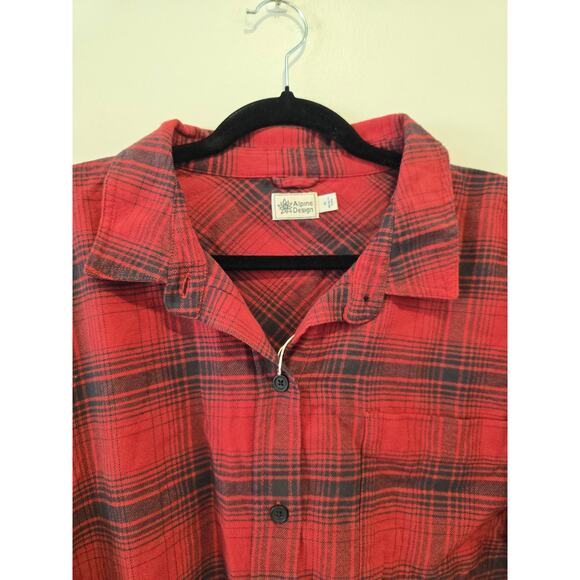 Alpine Design Red and Black Flannel Size XL NWT - Picture 2 of 10